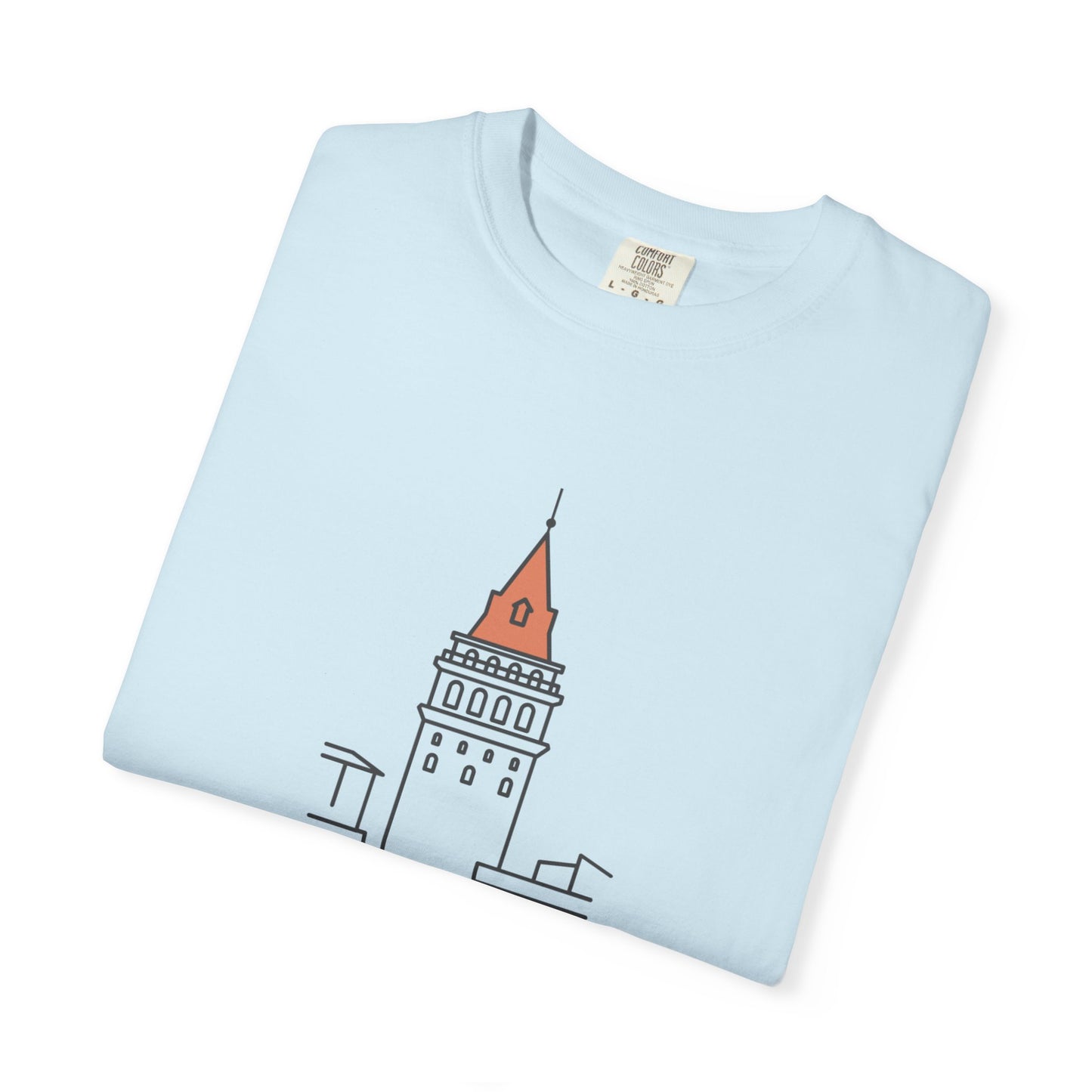 Galata Tower Istanbul Unisex Garment-Dyed T-shirt - Casual Chic Travel Tee
