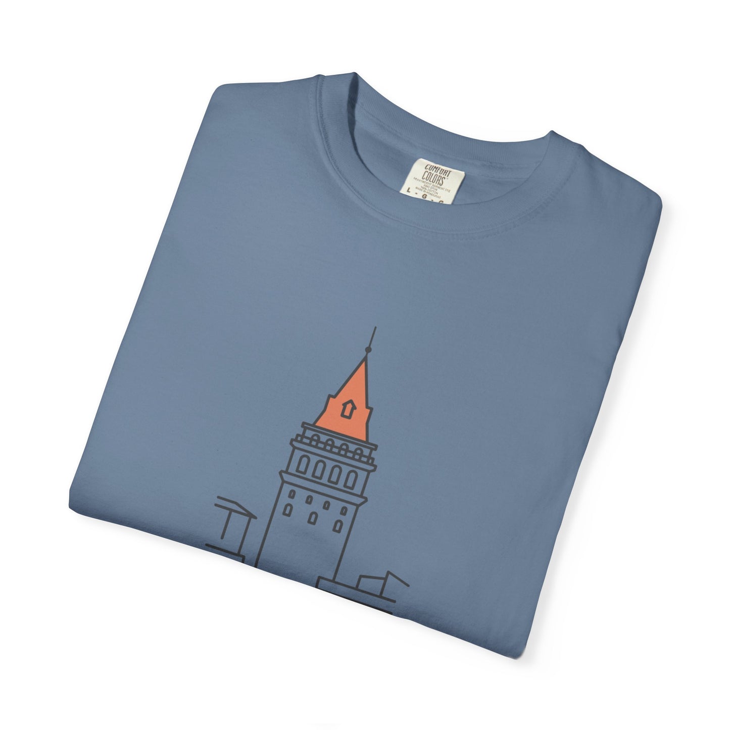 Galata Tower Istanbul Unisex Garment-Dyed T-shirt - Casual Chic Travel Tee