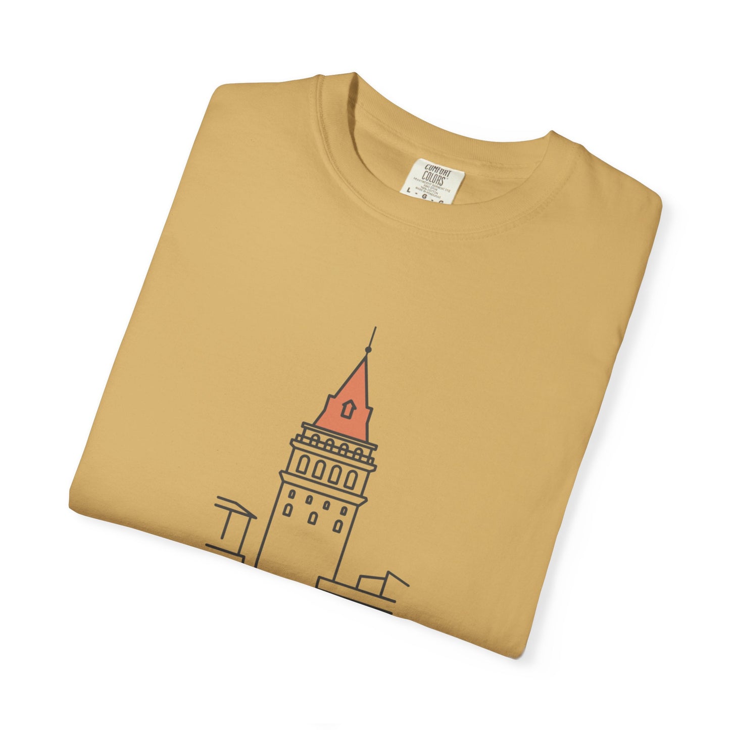 Galata Tower Istanbul Unisex Garment-Dyed T-shirt - Casual Chic Travel Tee