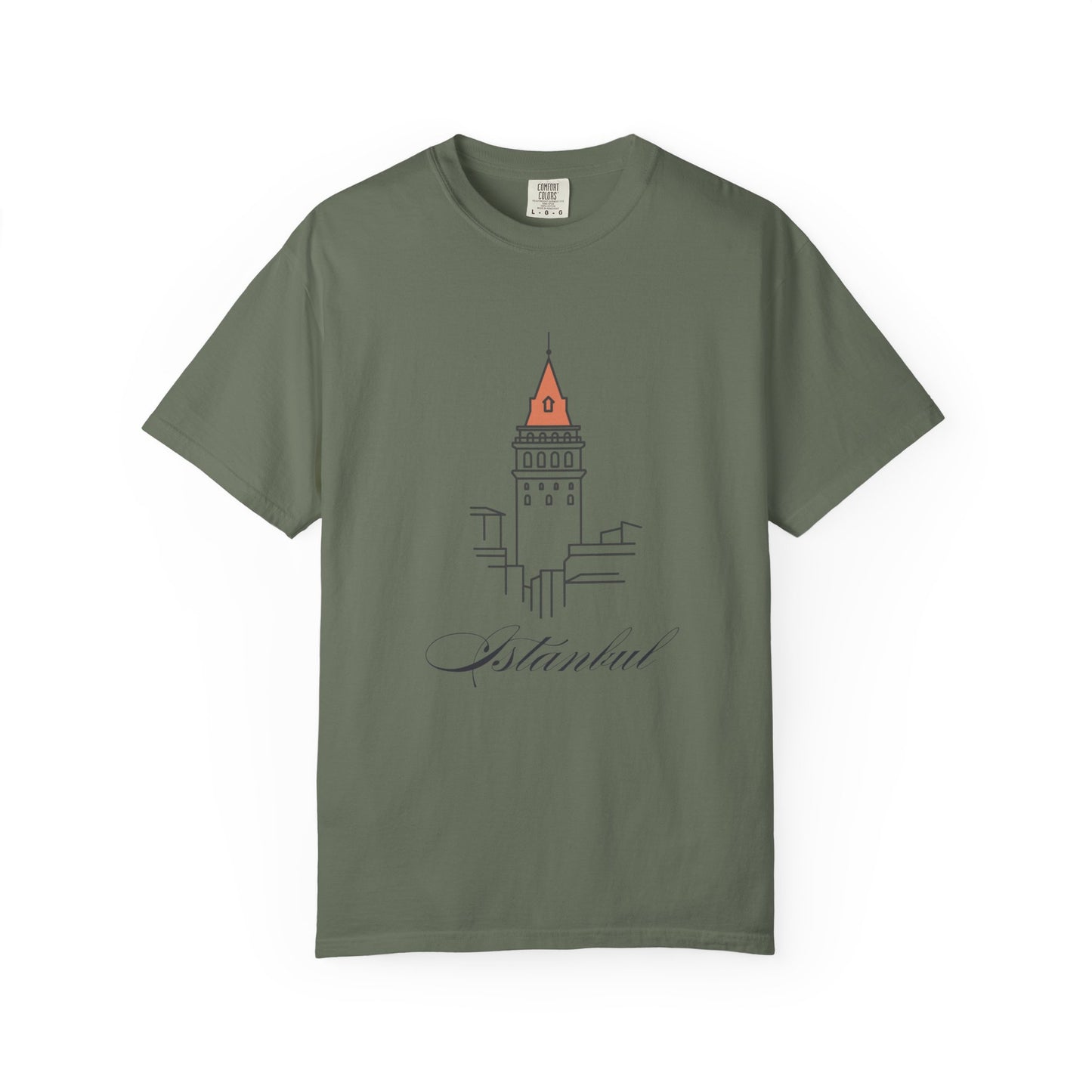 Galata Tower Istanbul Unisex Garment-Dyed T-shirt - Casual Chic Travel Tee