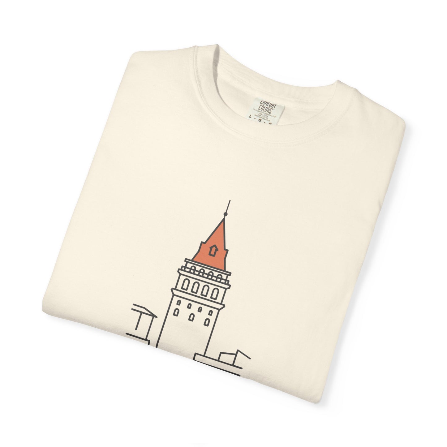 Galata Tower Istanbul Unisex Garment-Dyed T-shirt - Casual Chic Travel Tee
