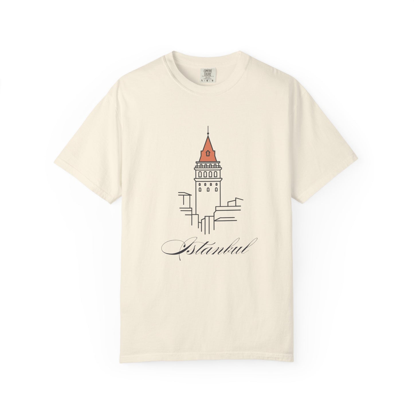 Galata Tower Istanbul Unisex Garment-Dyed T-shirt - Casual Chic Travel Tee