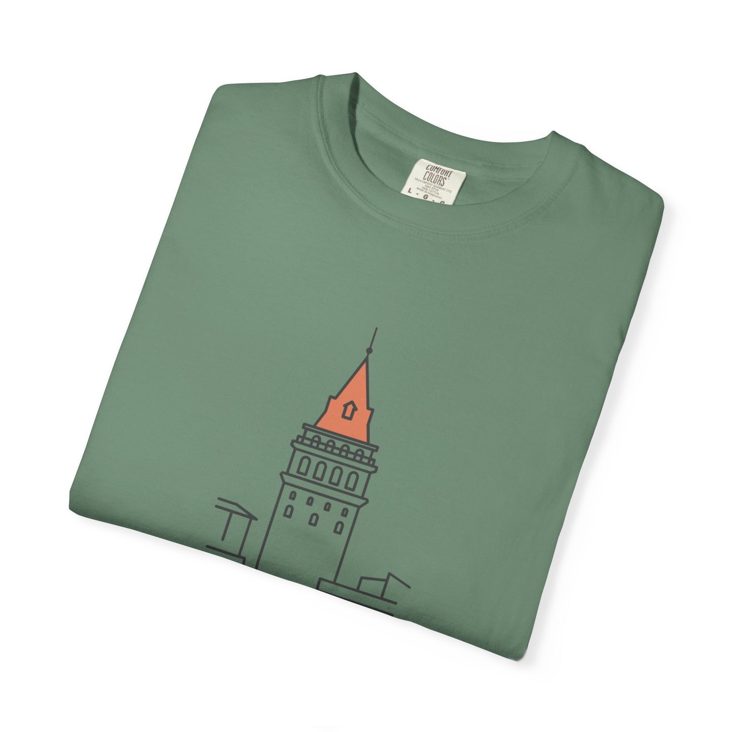Galata Tower Istanbul Unisex Garment-Dyed T-shirt - Casual Chic Travel Tee