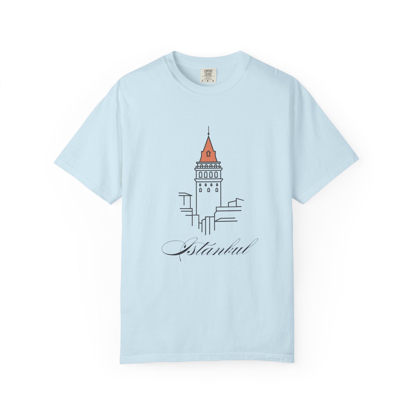 Galata Tower Istanbul Unisex Garment-Dyed T-shirt - Casual Chic Travel Tee