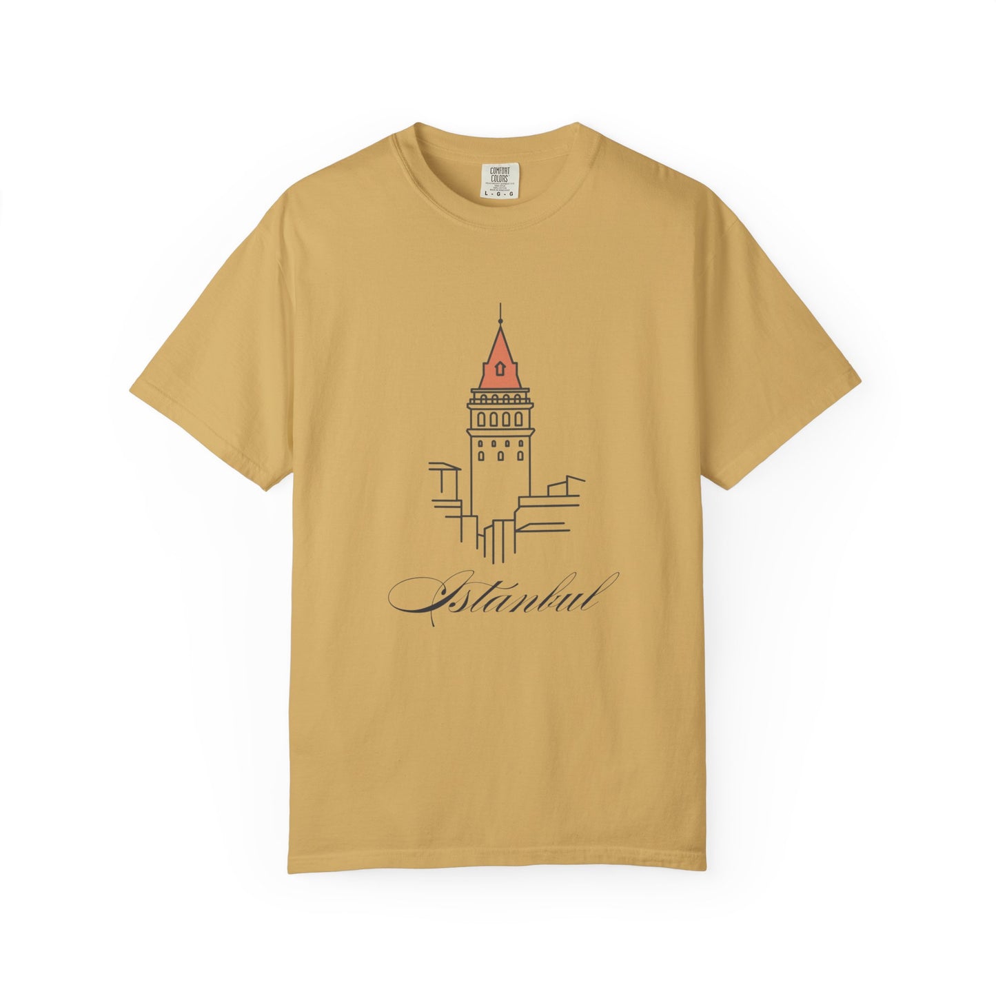 Galata Tower Istanbul Unisex Garment-Dyed T-shirt - Casual Chic Travel Tee