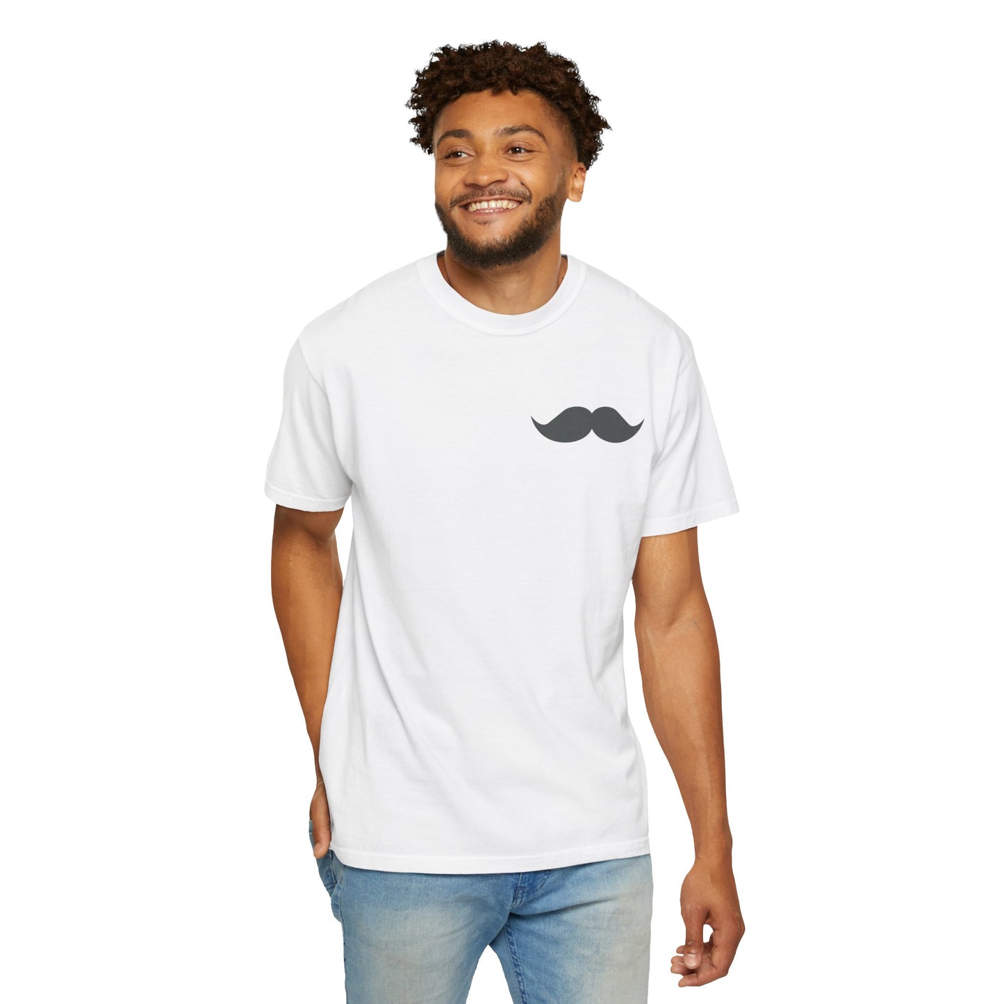 Funny Mustache Unisex Garment-Dyed T-Shirt - Perfect for Gifts and Celebrations Fathers Day