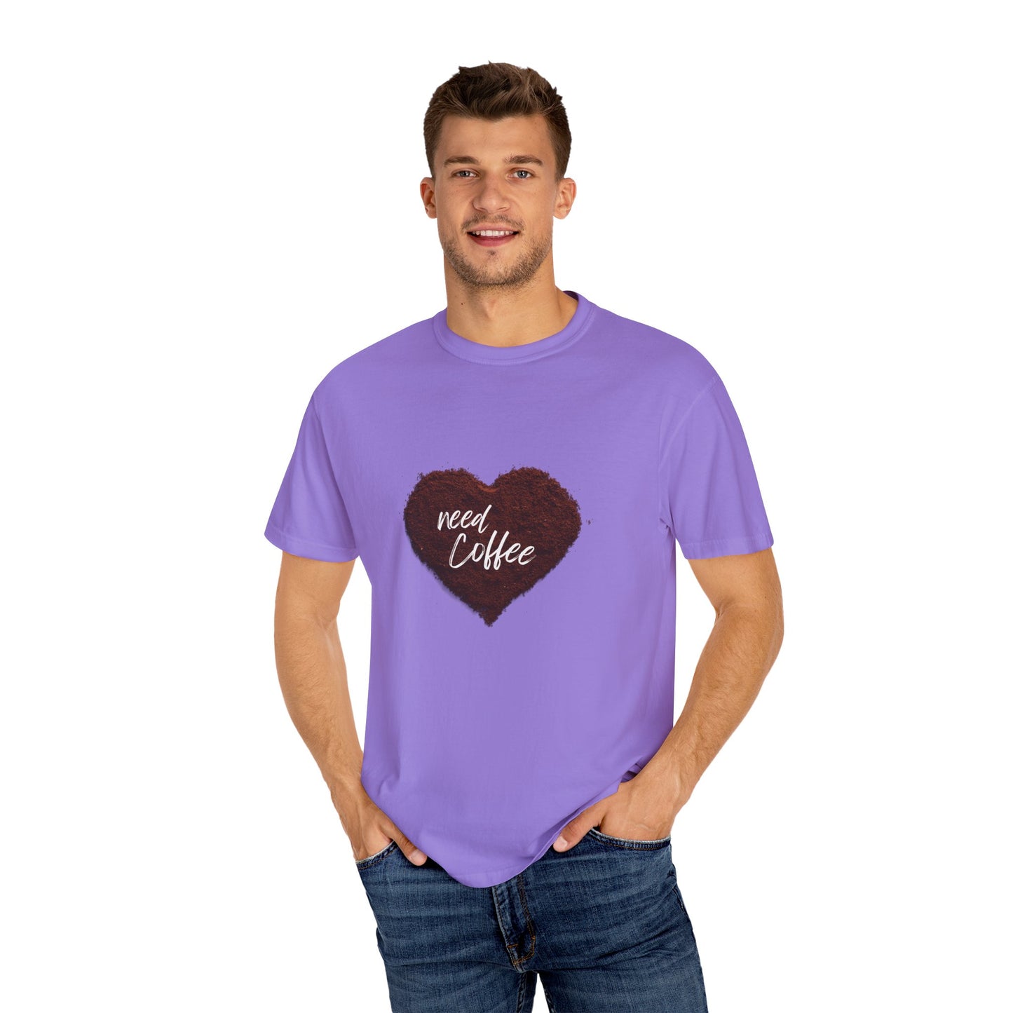 Casual Coffee Lover T-shirt - "Need Coffee" Design