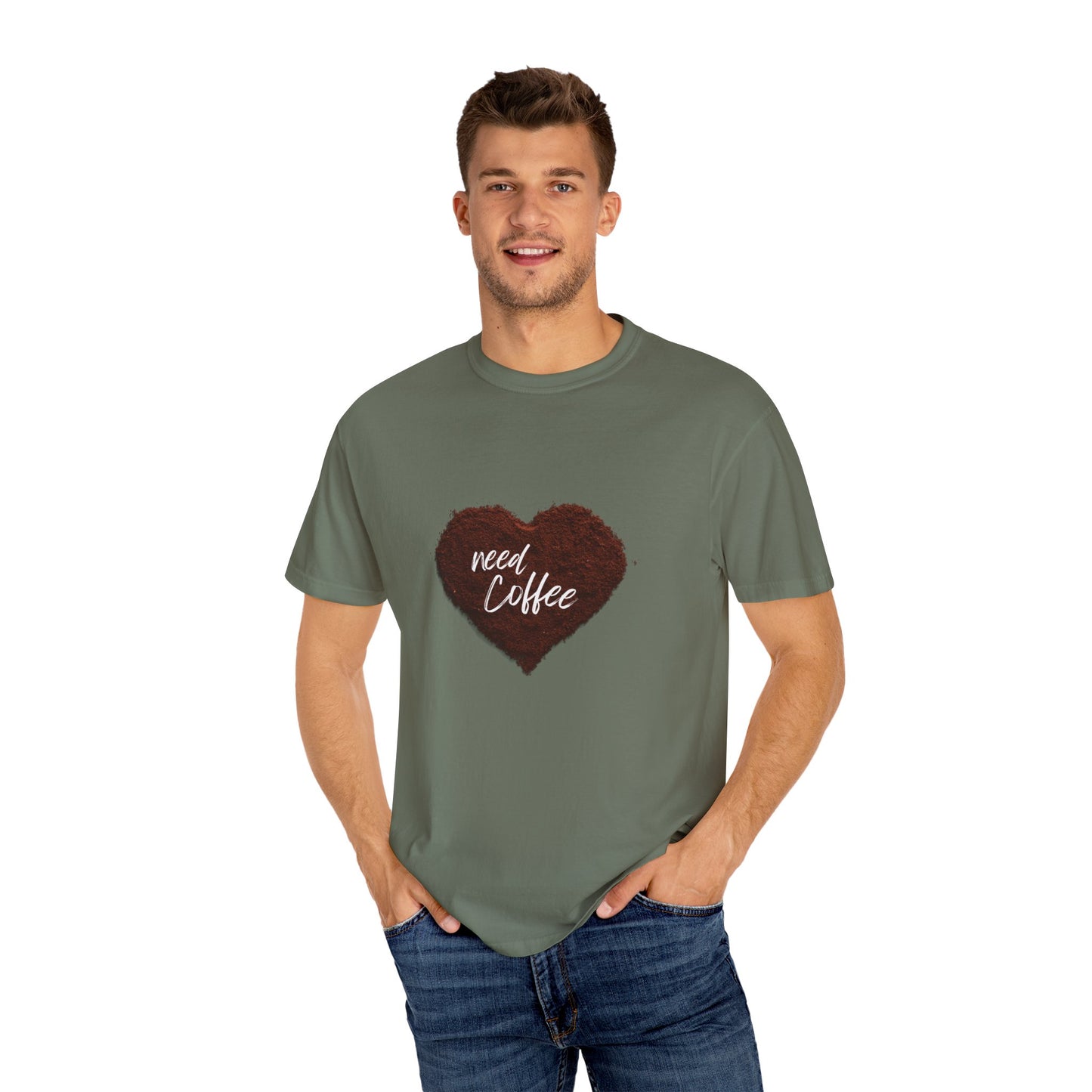 Casual Coffee Lover T-shirt - "Need Coffee" Design