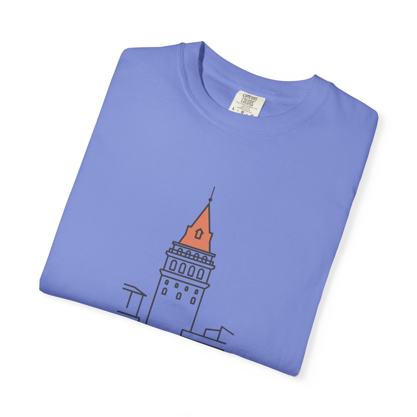 Galata Tower Istanbul Unisex Garment-Dyed T-shirt - Casual Chic Travel Tee