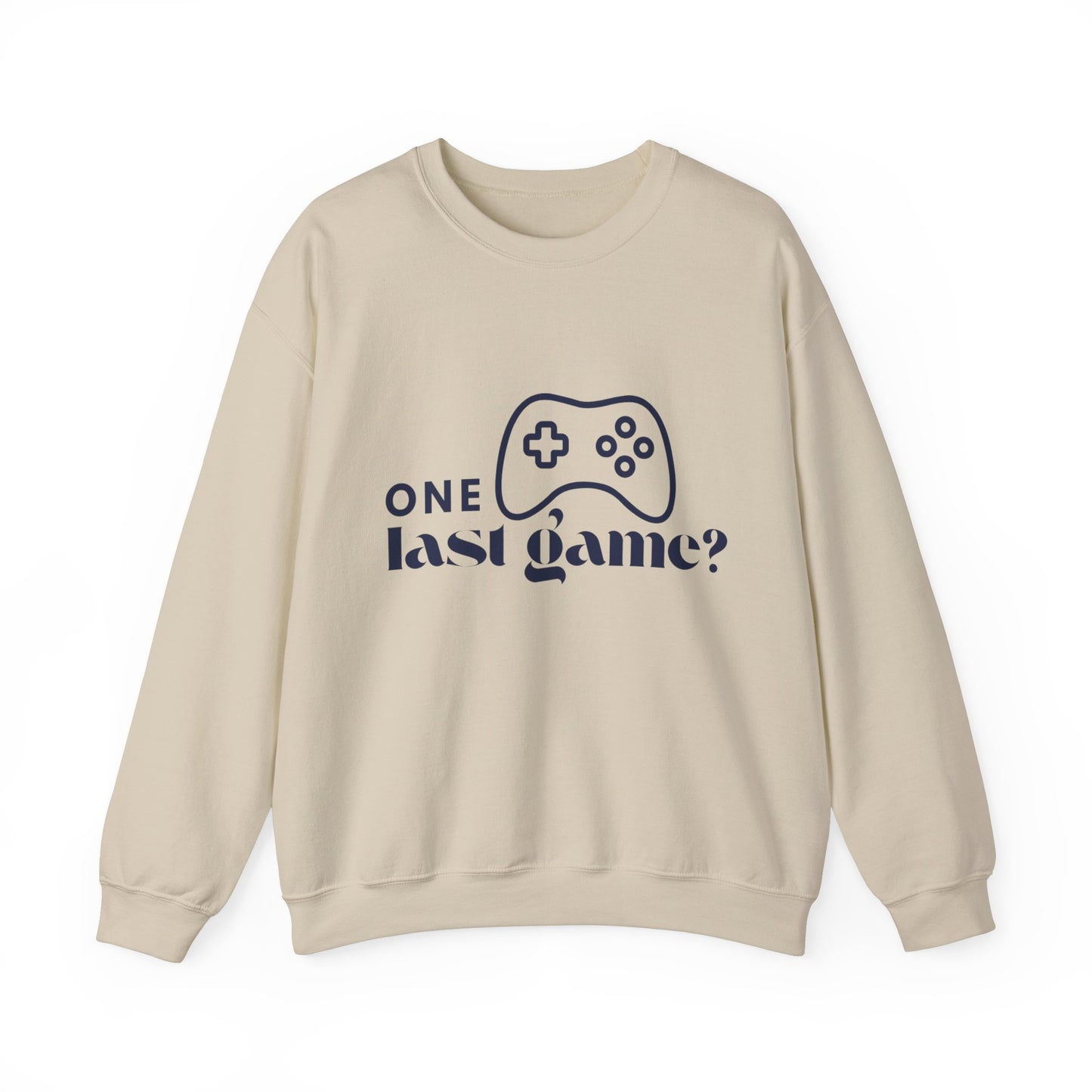 One Last Game? Crewneck Sweatshirt – 'One Last Game?' – Unisex Heavy Blend™