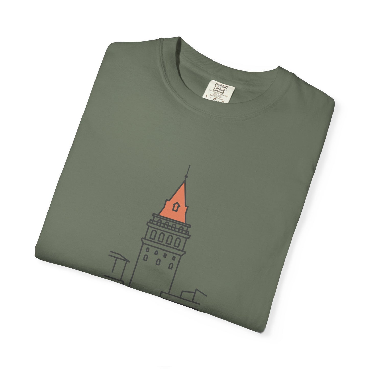 Galata Tower Istanbul Unisex Garment-Dyed T-shirt - Casual Chic Travel Tee