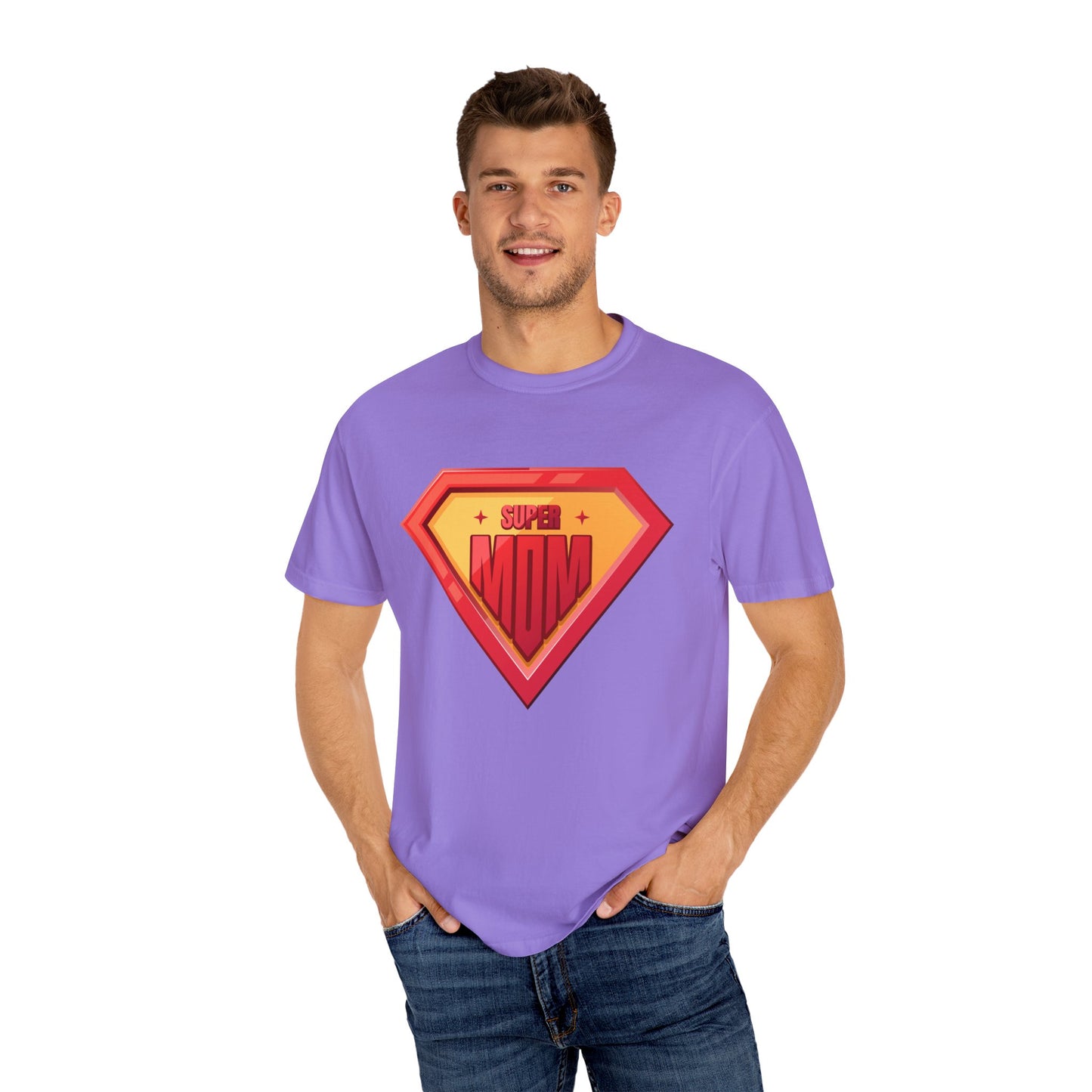 Super Mom Unisex Garment-Dyed T-Shirt - Perfect Gift for Mother's Day
