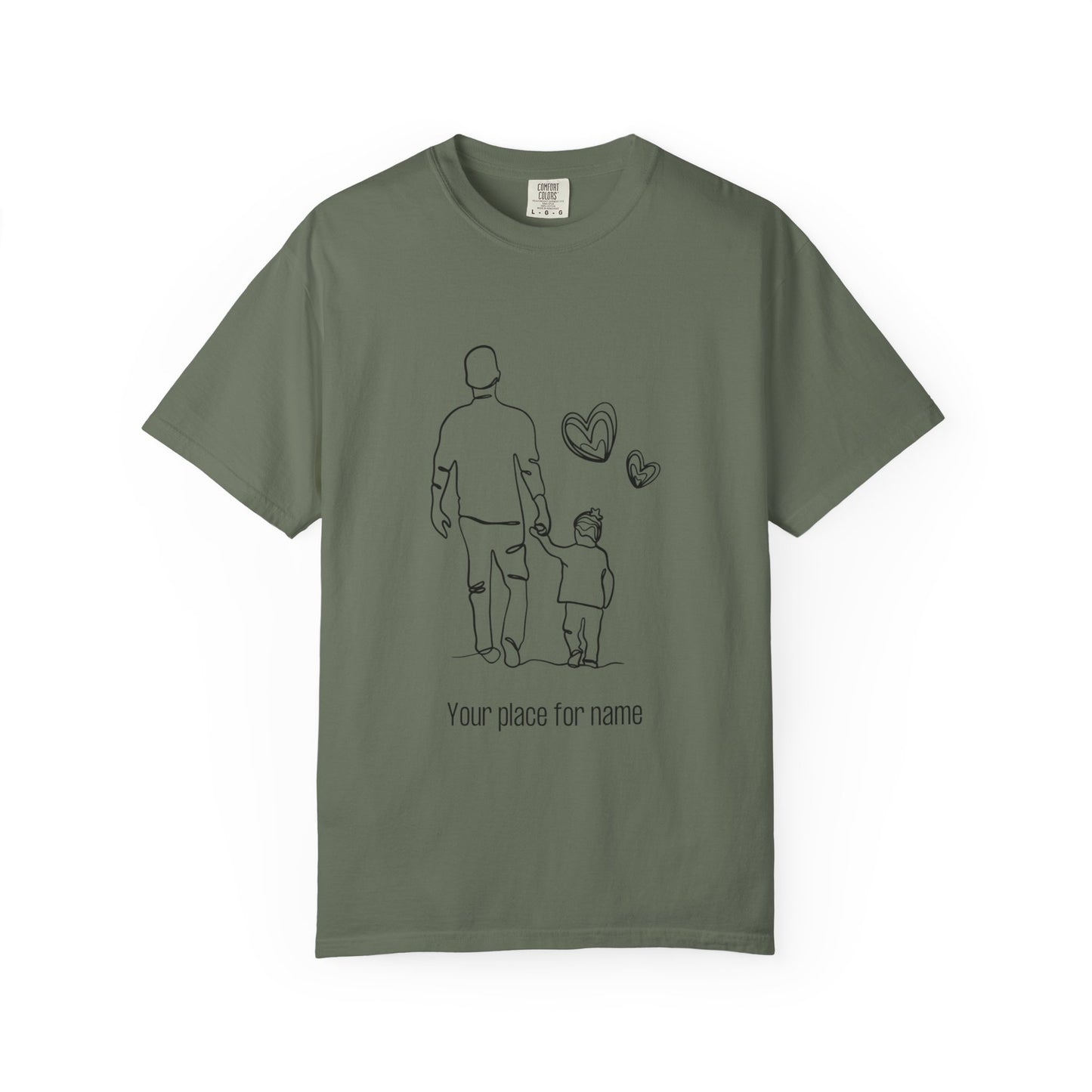 Personalized Fathers Day T-Shirt - Customizable for Dad and Child