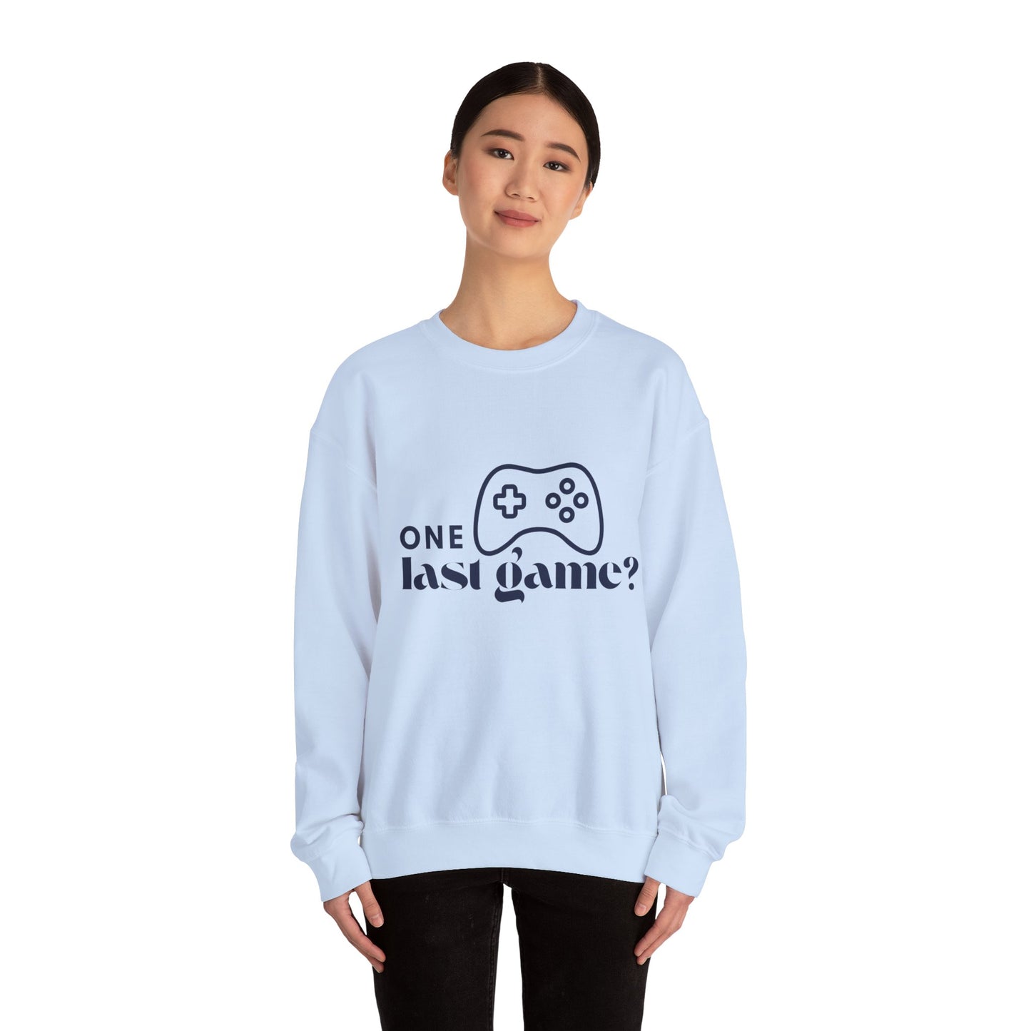 One Last Game? Crewneck Sweatshirt – 'One Last Game?' – Unisex Heavy Blend™
