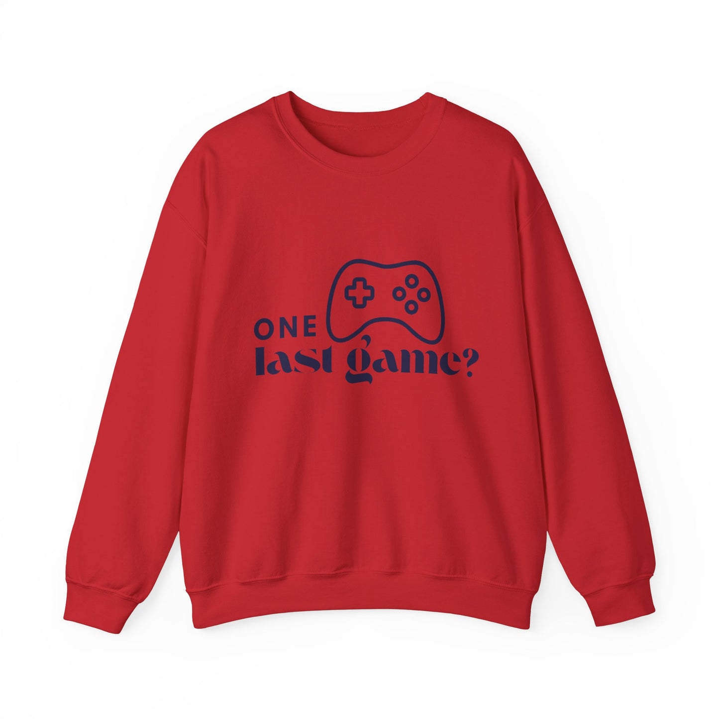 One Last Game? Crewneck Sweatshirt – 'One Last Game?' – Unisex Heavy Blend™