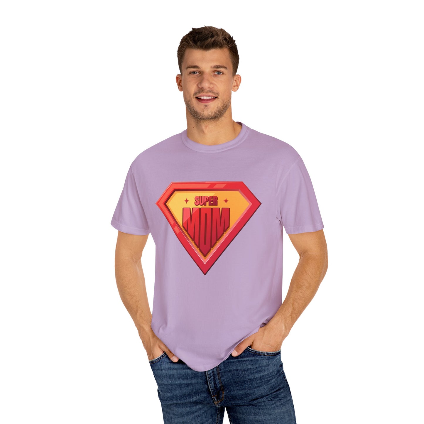 Super Mom Unisex Garment-Dyed T-Shirt - Perfect Gift for Mother's Day