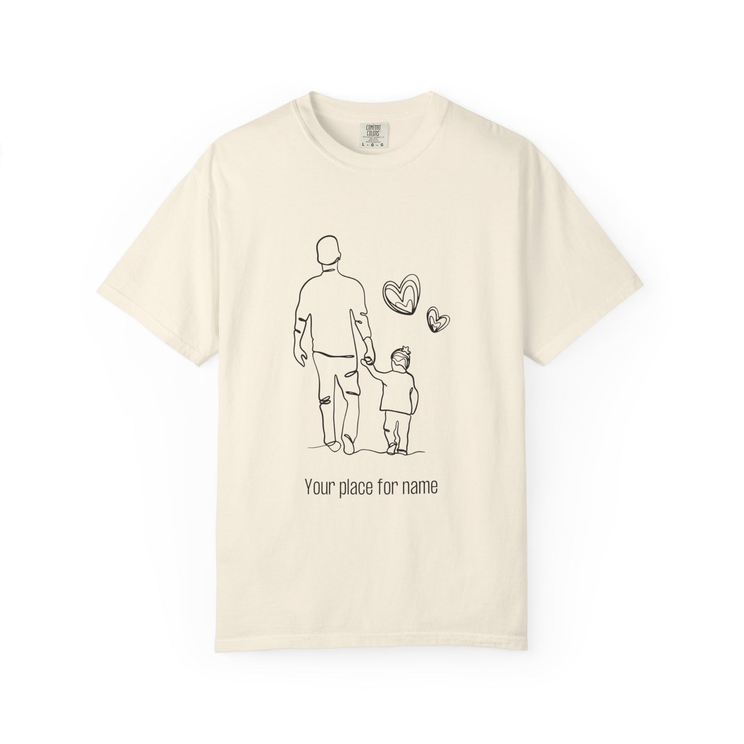 Personalized Fathers Day T-Shirt - Customizable for Dad and Child