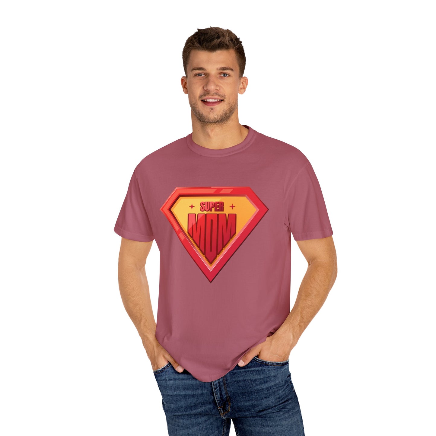 Super Mom Unisex Garment-Dyed T-Shirt - Perfect Gift for Mother's Day