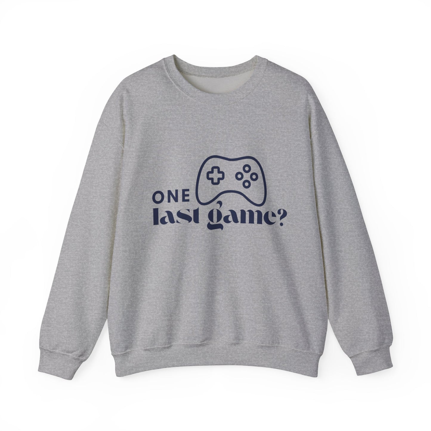 One Last Game? Crewneck Sweatshirt – 'One Last Game?' – Unisex Heavy Blend™