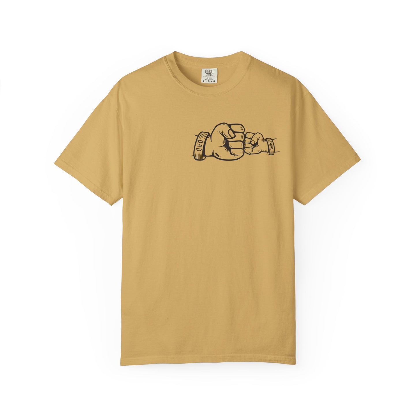 Unisex Garment-Dyed T-shirt with Fathers Day Fist Bump Design - Casual, Comfortable, Perfect for Everyday Wear