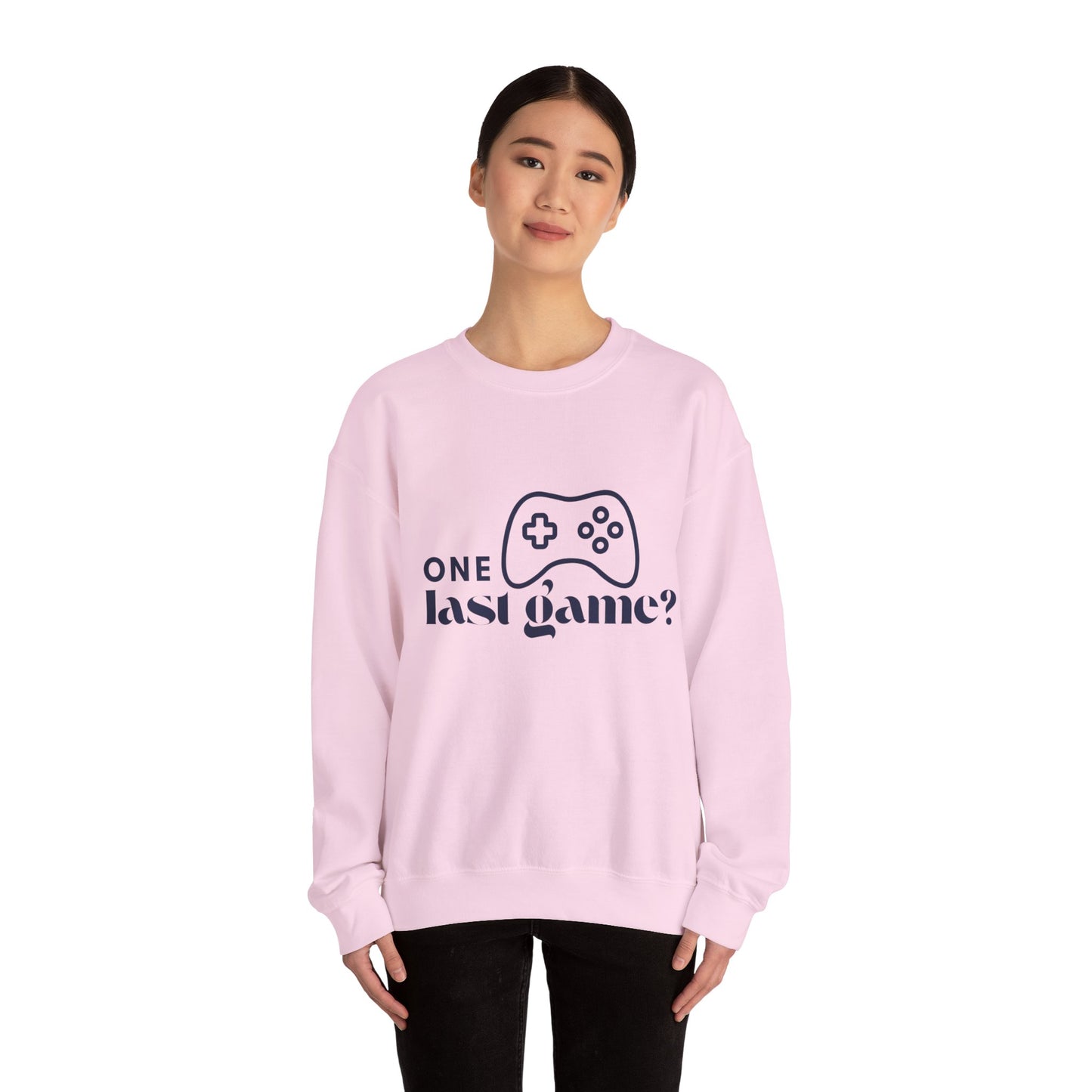 One Last Game? Crewneck Sweatshirt – 'One Last Game?' – Unisex Heavy Blend™