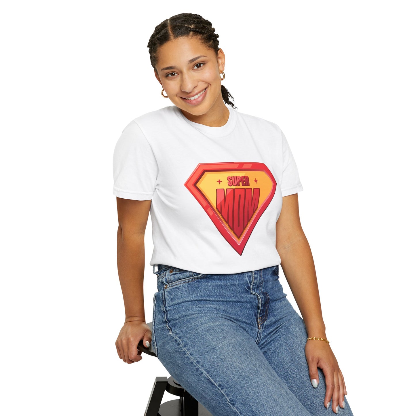 Super Mom Unisex Garment-Dyed T-Shirt - Perfect Gift for Mother's Day