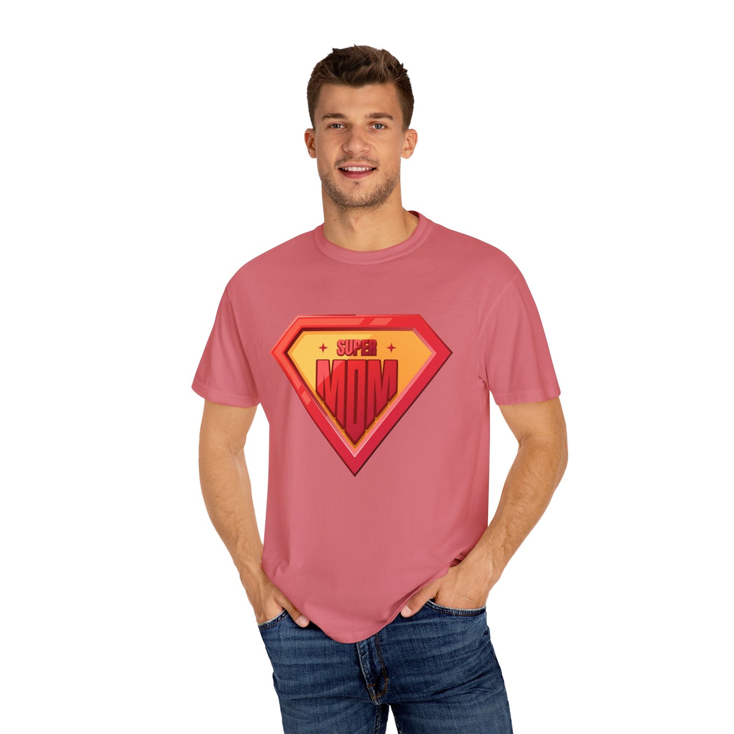 Super Mom Unisex Garment-Dyed T-Shirt - Perfect Gift for Mother's Day