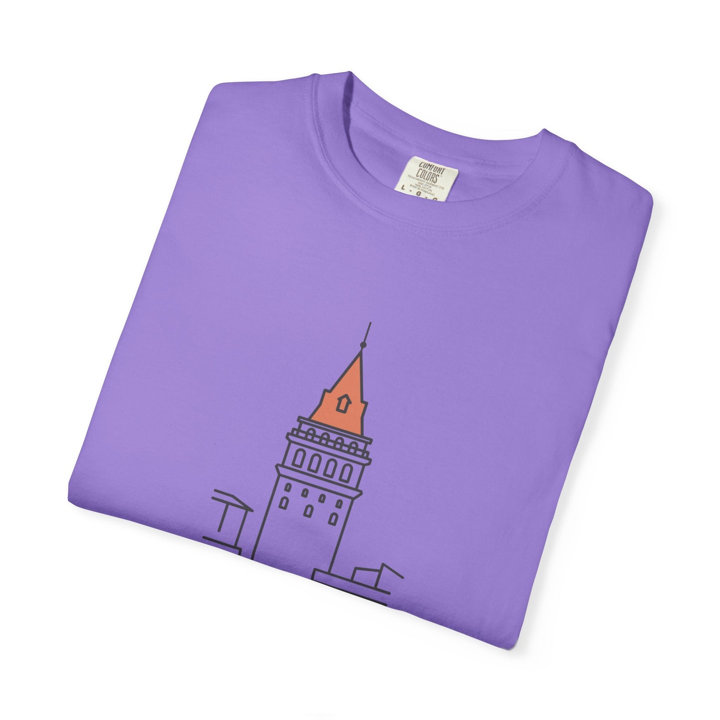 Galata Tower Istanbul Unisex Garment-Dyed T-shirt - Casual Chic Travel Tee