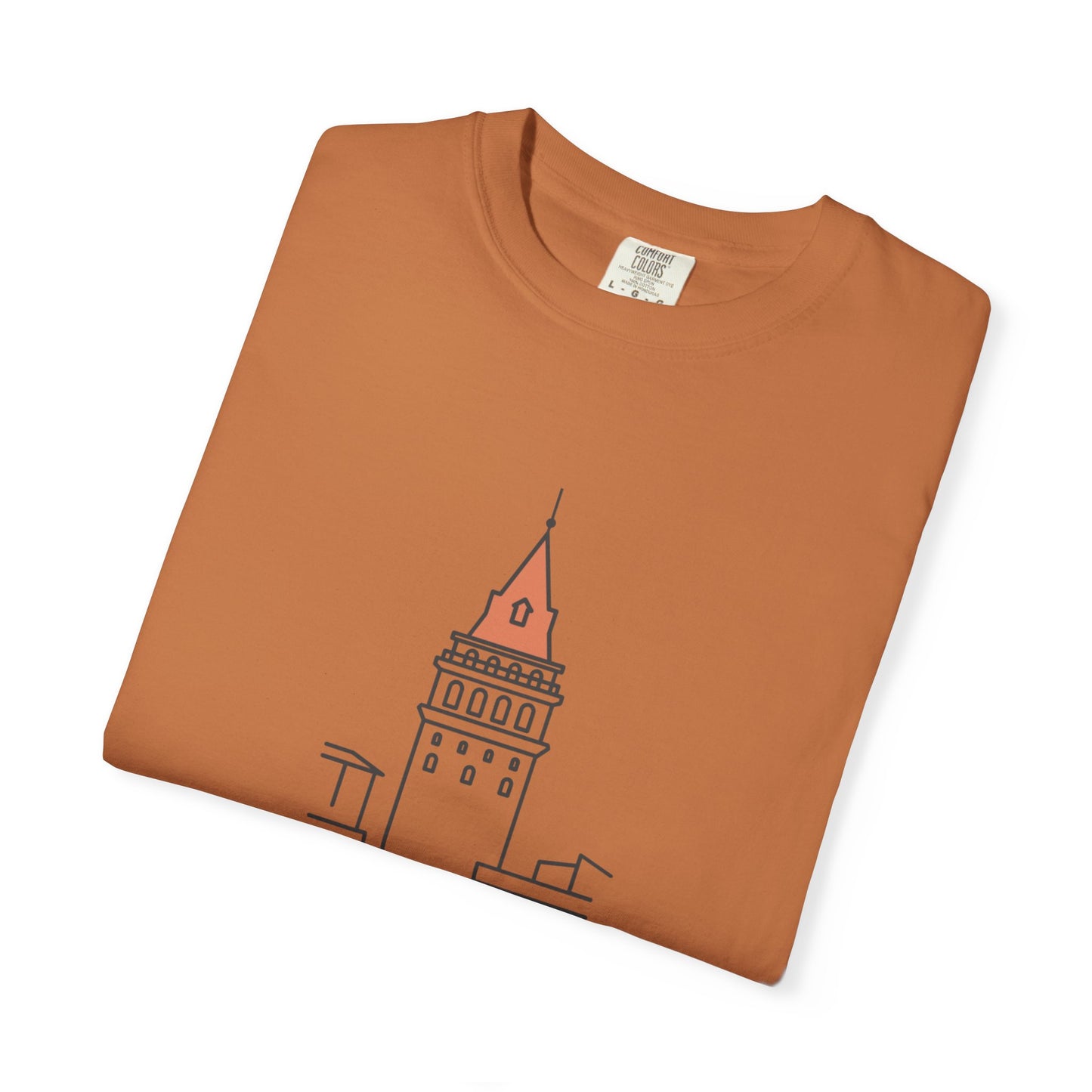 Galata Tower Istanbul Unisex Garment-Dyed T-shirt - Casual Chic Travel Tee