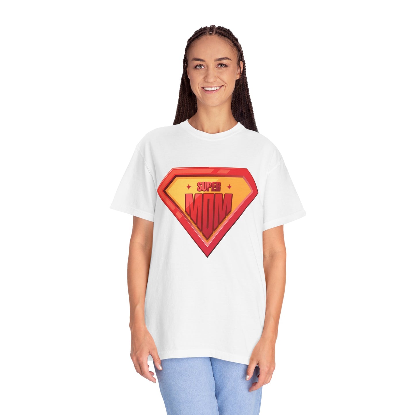 Super Mom Unisex Garment-Dyed T-Shirt - Perfect Gift for Mother's Day