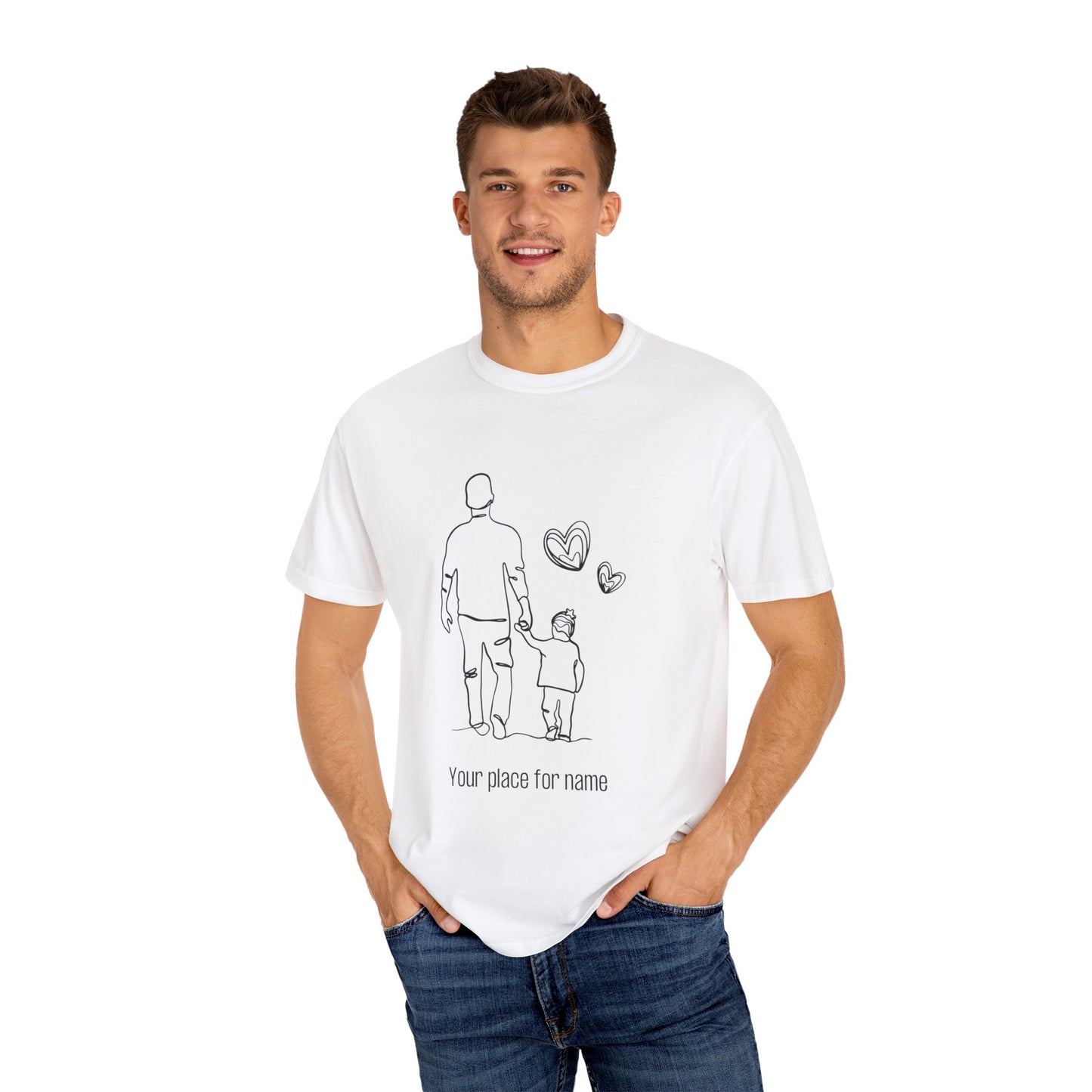 Personalized Fathers Day T-Shirt - Customizable for Dad and Child