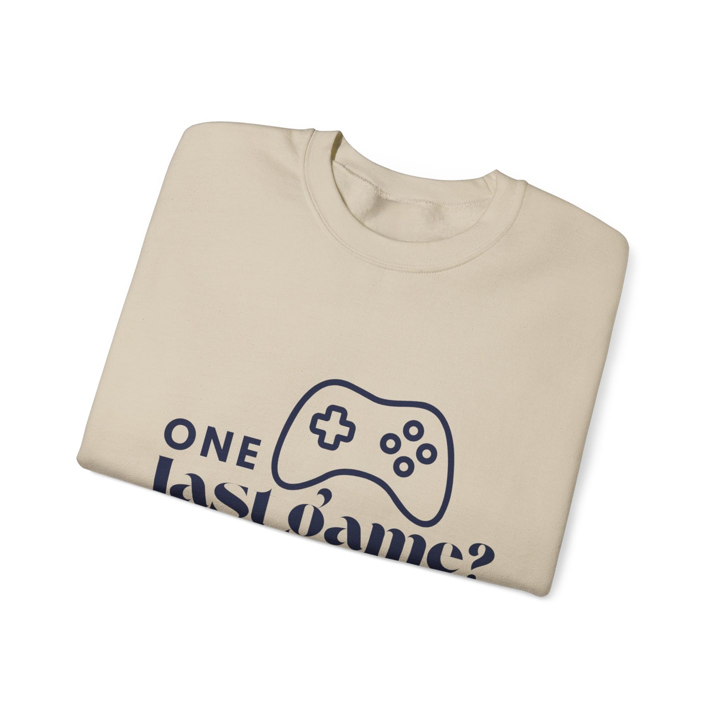 One Last Game? Crewneck Sweatshirt – 'One Last Game?' – Unisex Heavy Blend™