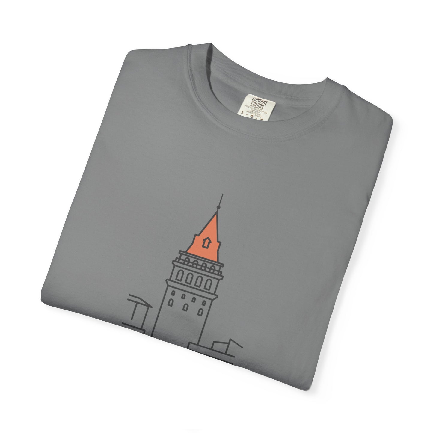 Galata Tower Istanbul Unisex Garment-Dyed T-shirt - Casual Chic Travel Tee