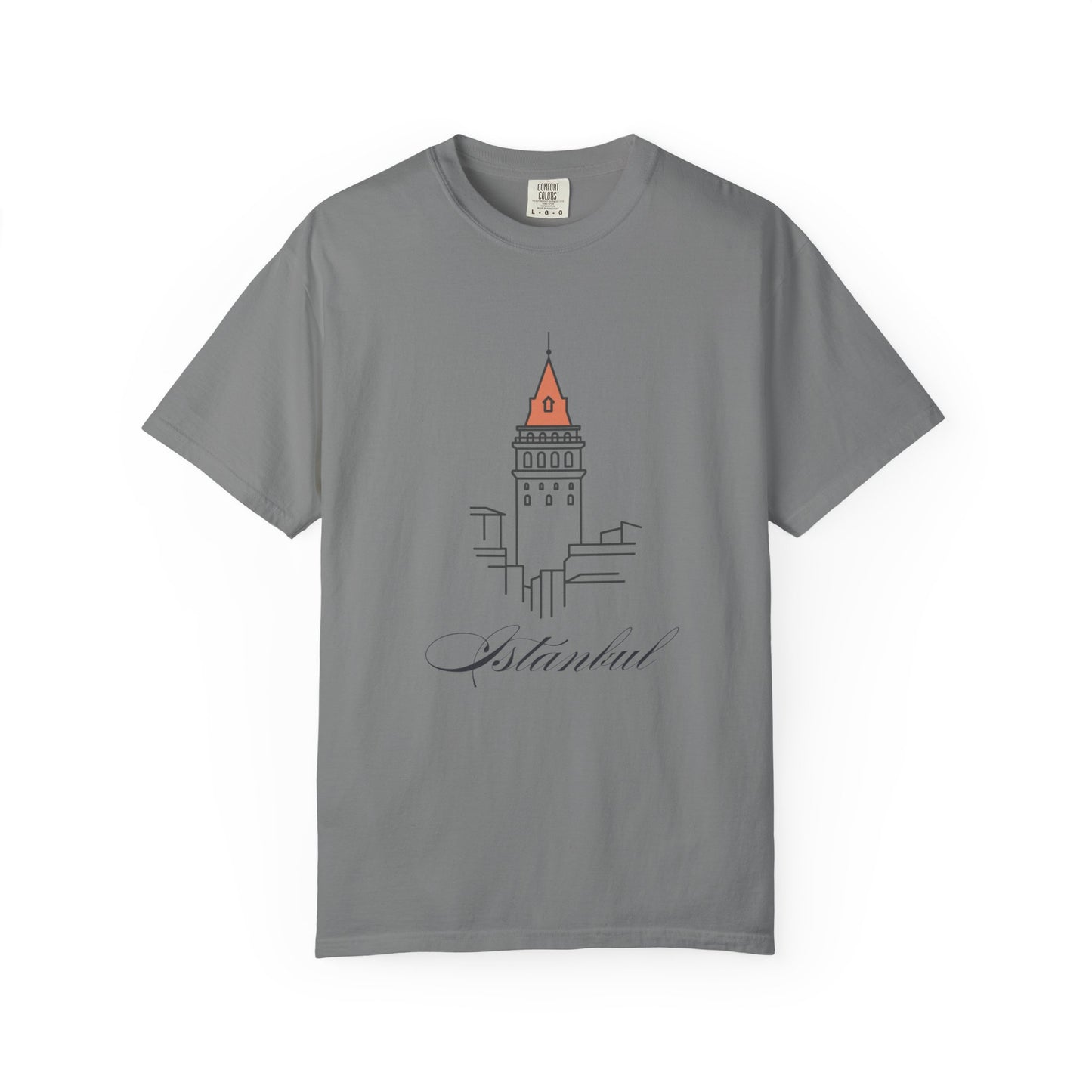 Galata Tower Istanbul Unisex Garment-Dyed T-shirt - Casual Chic Travel Tee
