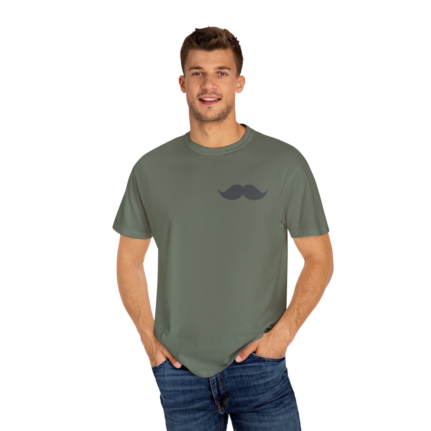 Funny Mustache Unisex Garment-Dyed T-Shirt - Perfect for Gifts and Celebrations Fathers Day