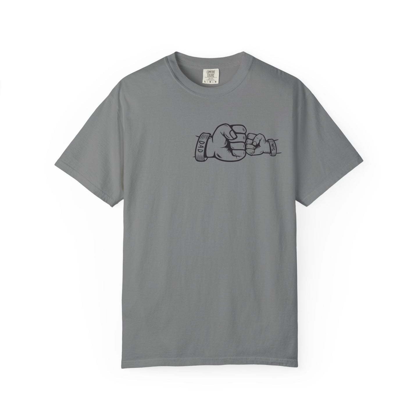 Unisex Garment-Dyed T-shirt with Fathers Day Fist Bump Design - Casual, Comfortable, Perfect for Everyday Wear
