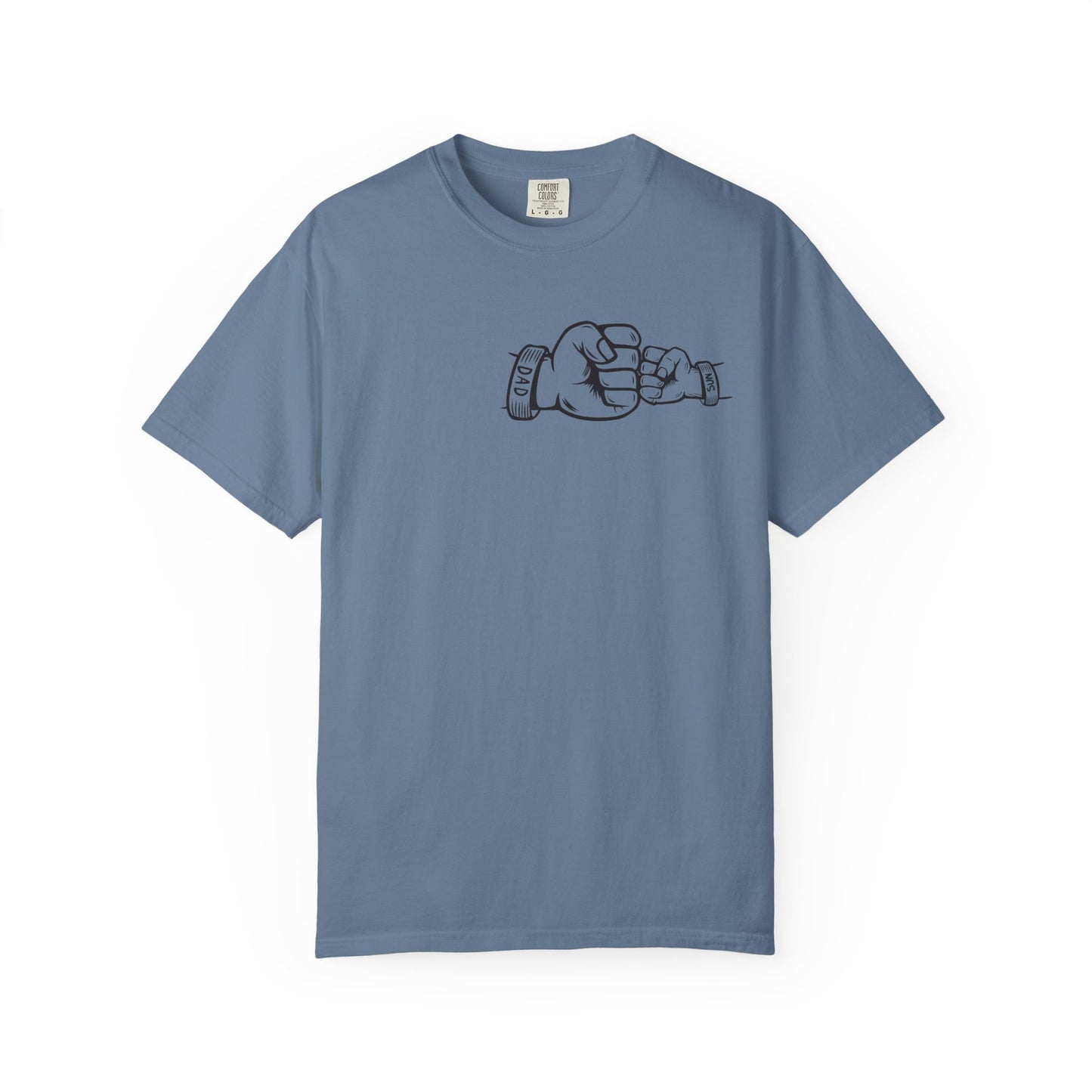 Unisex Garment-Dyed T-shirt with Fathers Day Fist Bump Design - Casual, Comfortable, Perfect for Everyday Wear
