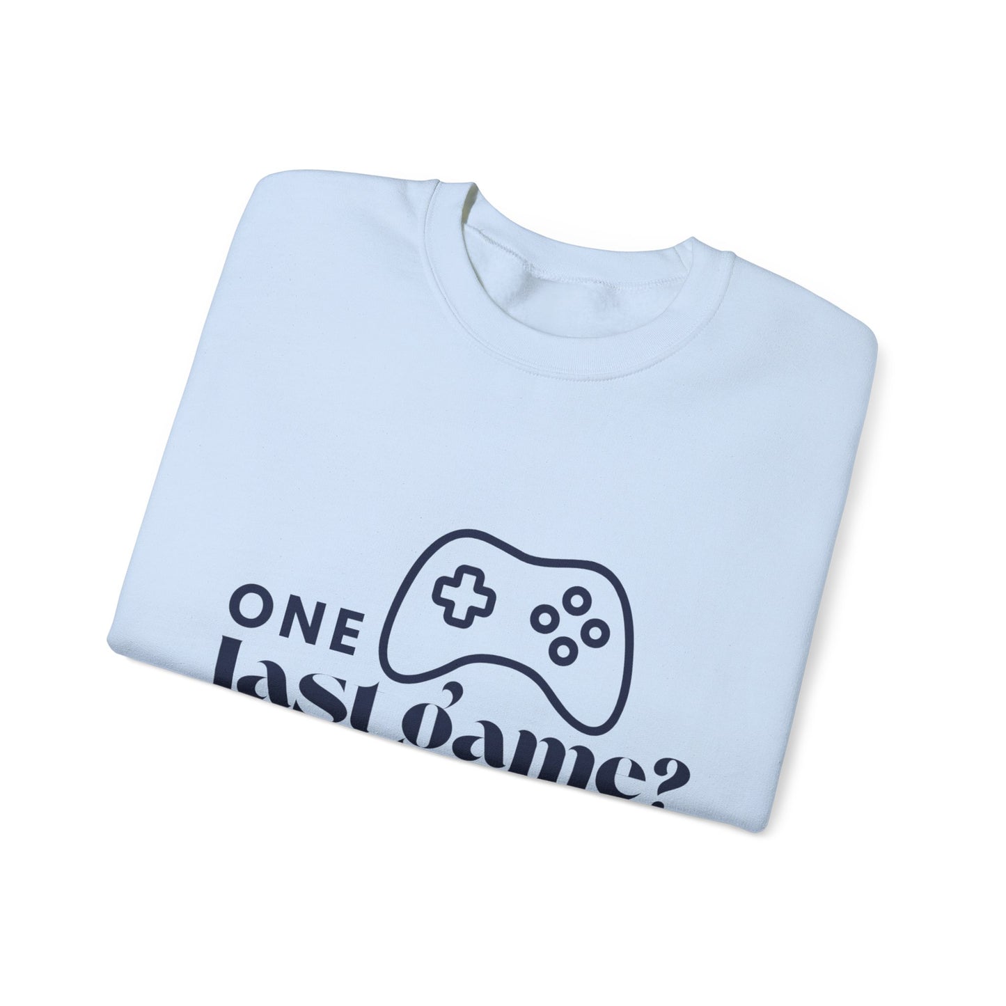 One Last Game? Crewneck Sweatshirt – 'One Last Game?' – Unisex Heavy Blend™