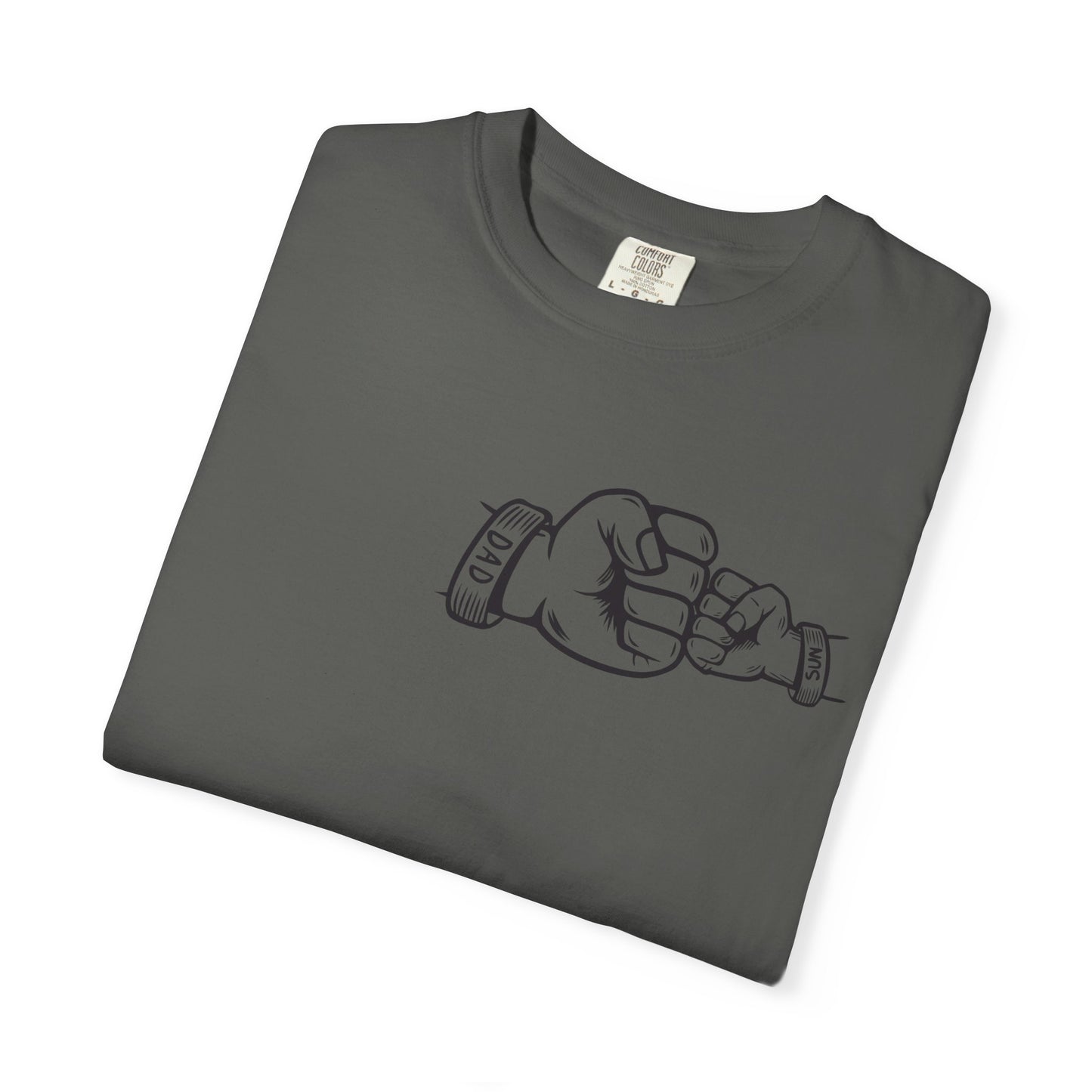 Unisex Garment-Dyed T-shirt with Fathers Day Fist Bump Design - Casual, Comfortable, Perfect for Everyday Wear