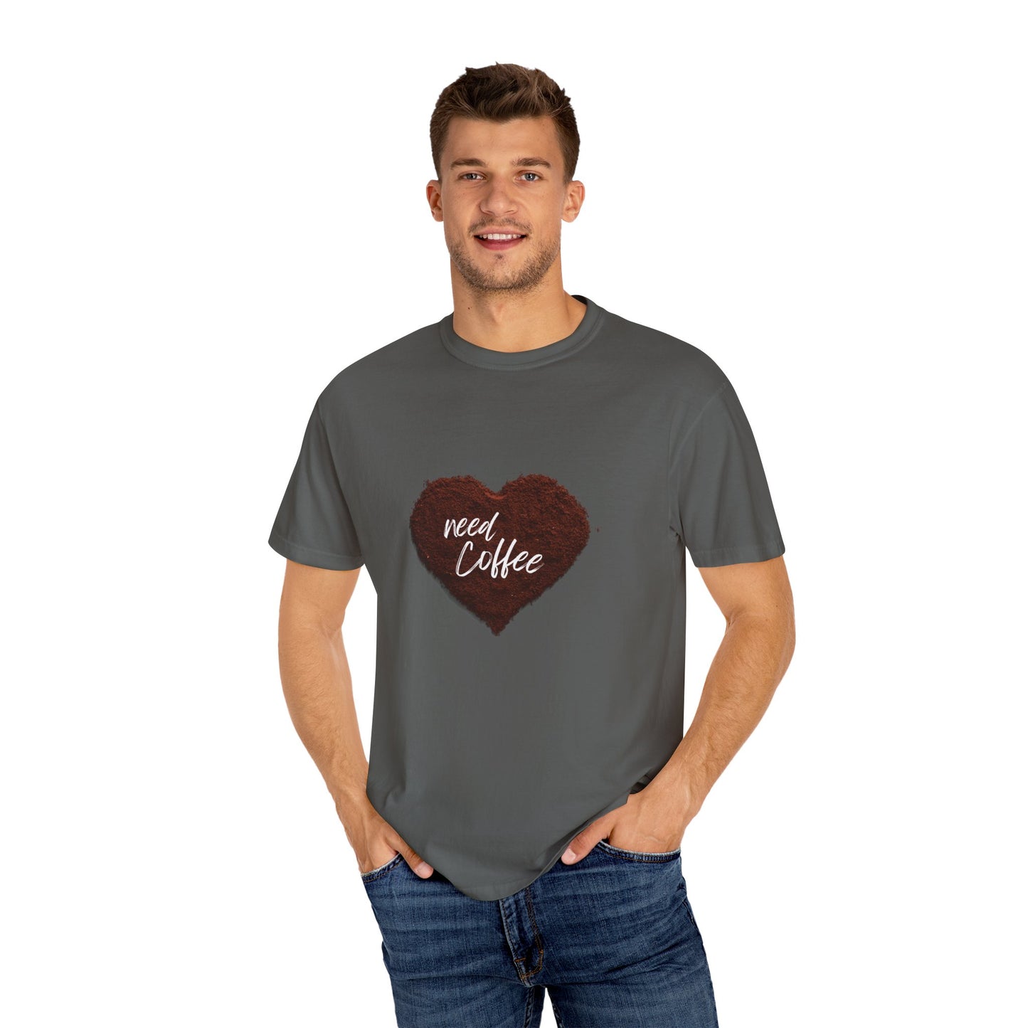Casual Coffee Lover T-shirt - "Need Coffee" Design