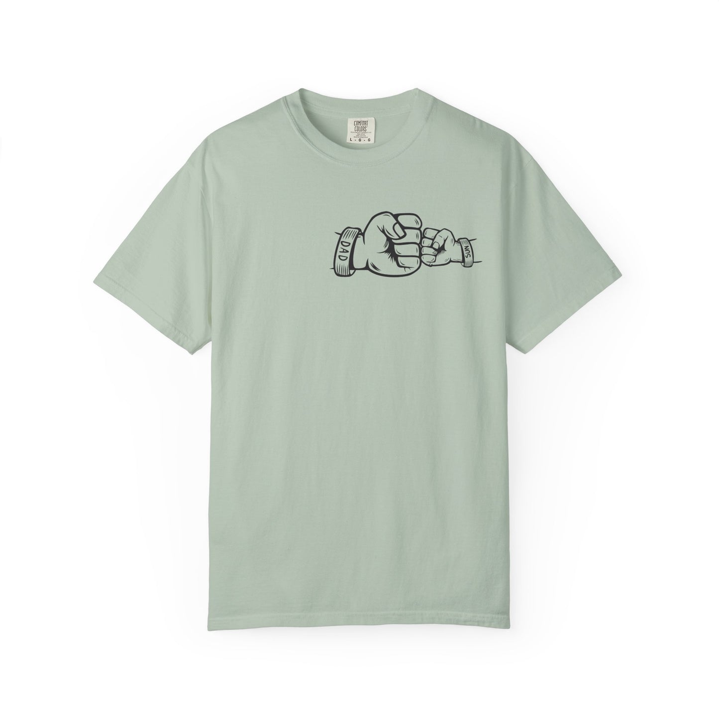 Unisex Garment-Dyed T-shirt with Fathers Day Fist Bump Design - Casual, Comfortable, Perfect for Everyday Wear