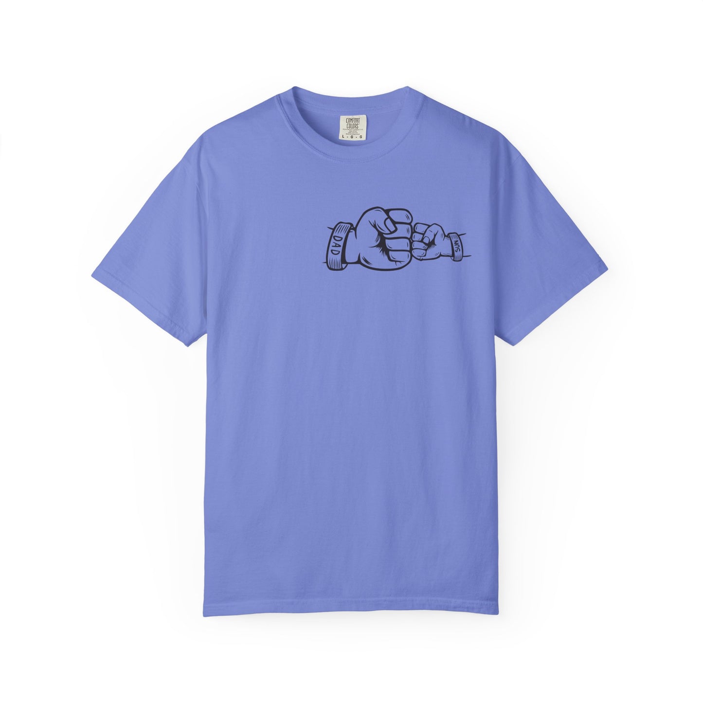 Unisex Garment-Dyed T-shirt with Fathers Day Fist Bump Design - Casual, Comfortable, Perfect for Everyday Wear