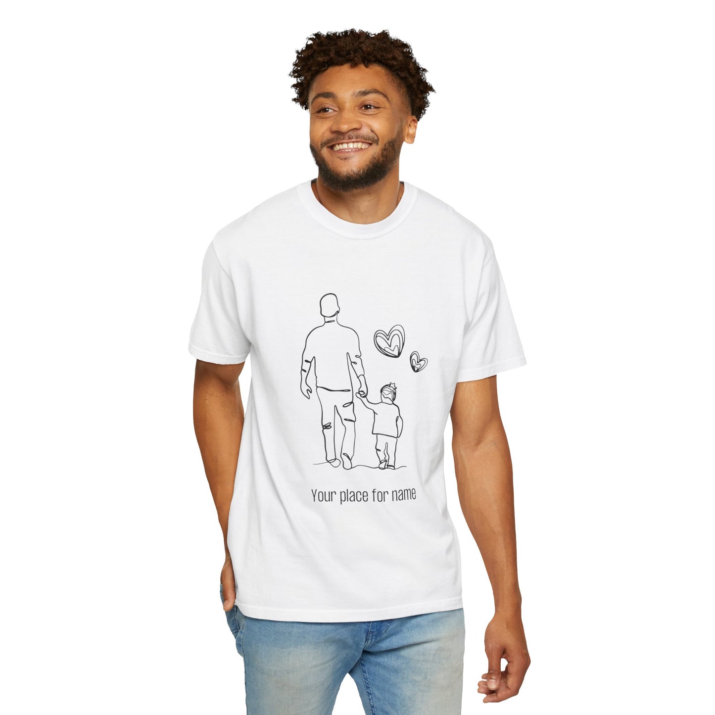 Personalized Fathers Day T-Shirt - Customizable for Dad and Child