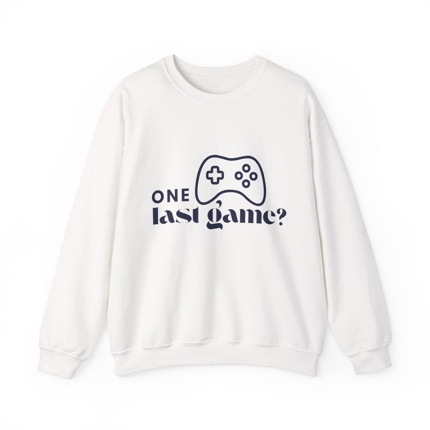 One Last Game? Crewneck Sweatshirt – 'One Last Game?' – Unisex Heavy Blend™