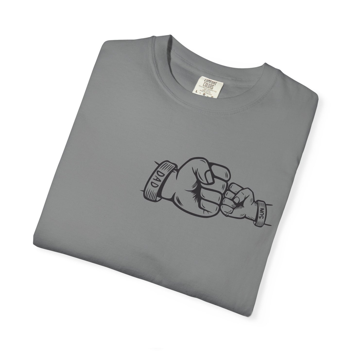Unisex Garment-Dyed T-shirt with Fathers Day Fist Bump Design - Casual, Comfortable, Perfect for Everyday Wear