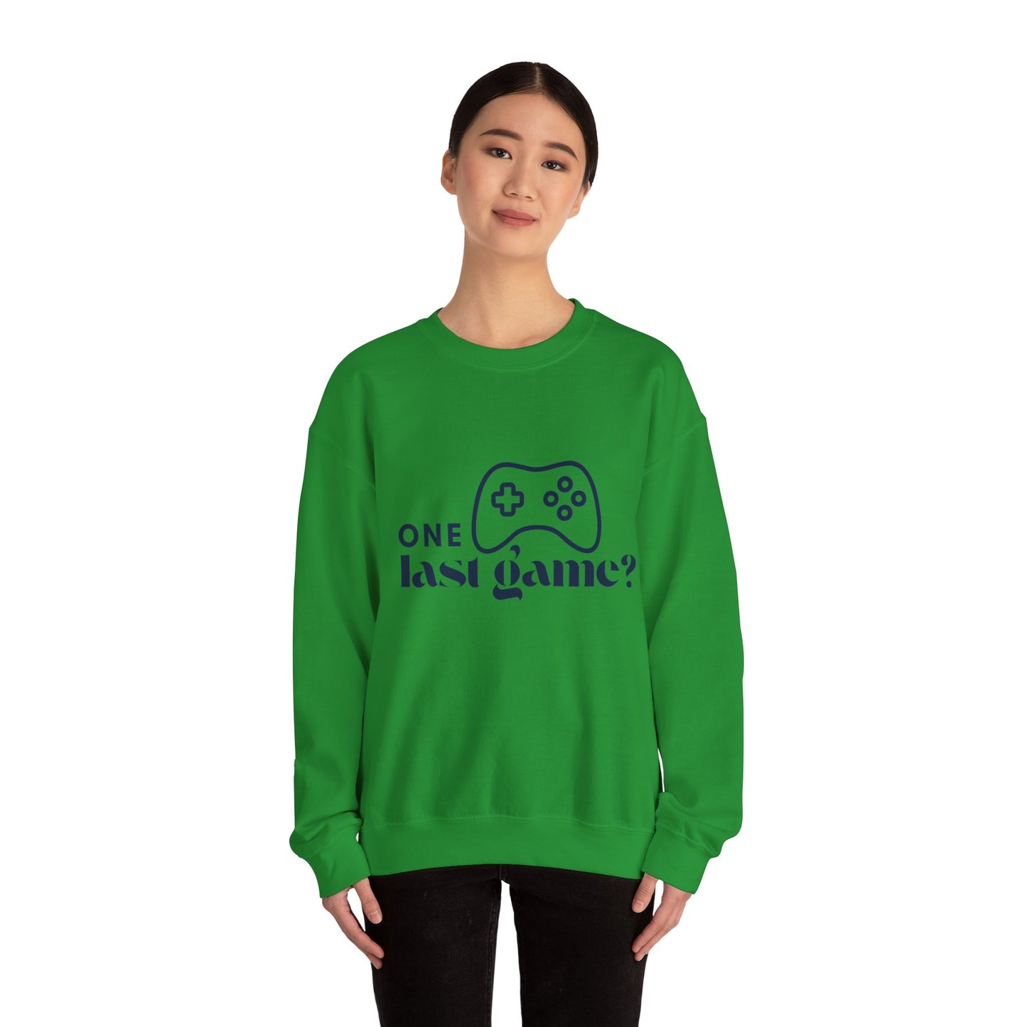One Last Game? Crewneck Sweatshirt – 'One Last Game?' – Unisex Heavy Blend™