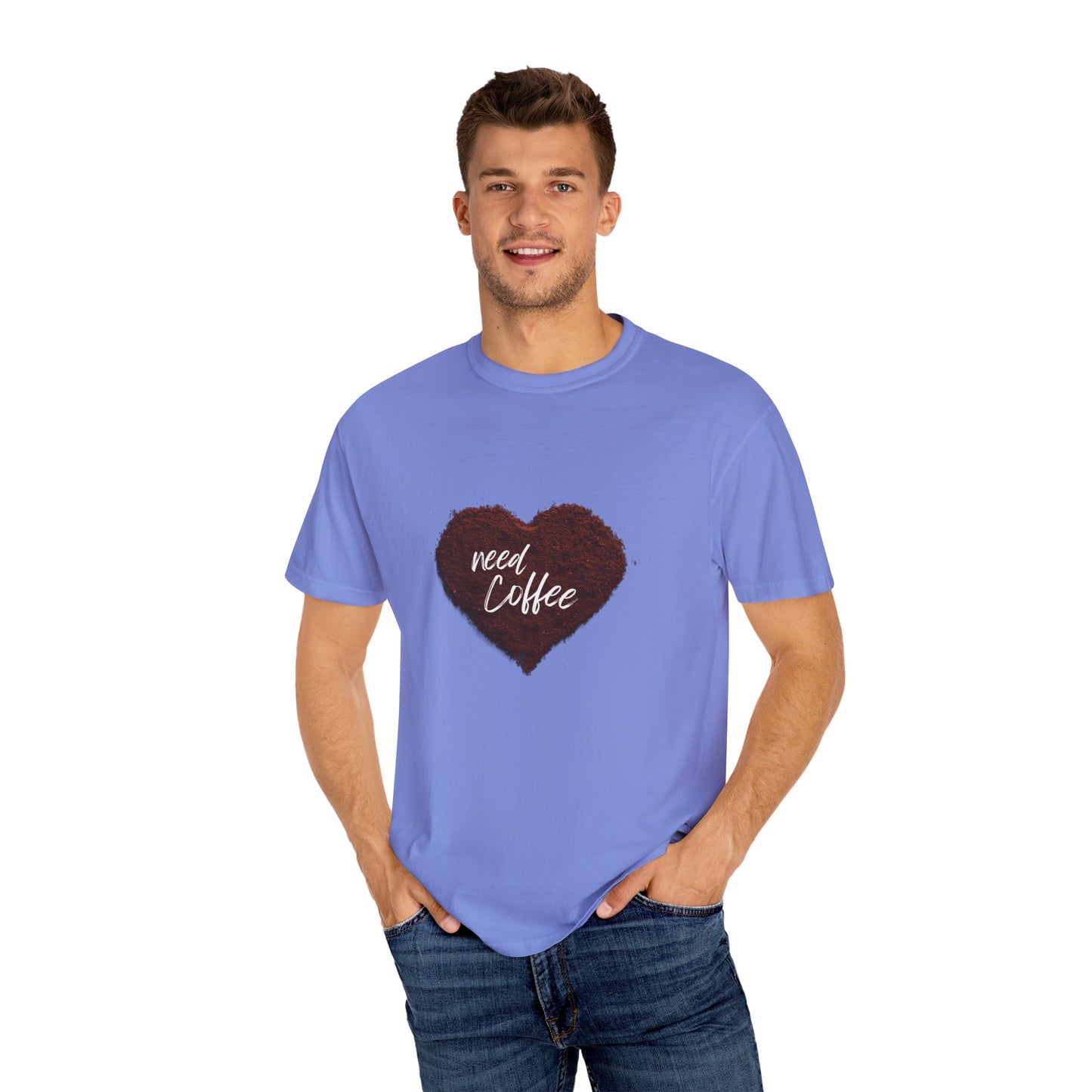 Casual Coffee Lover T-shirt - "Need Coffee" Design