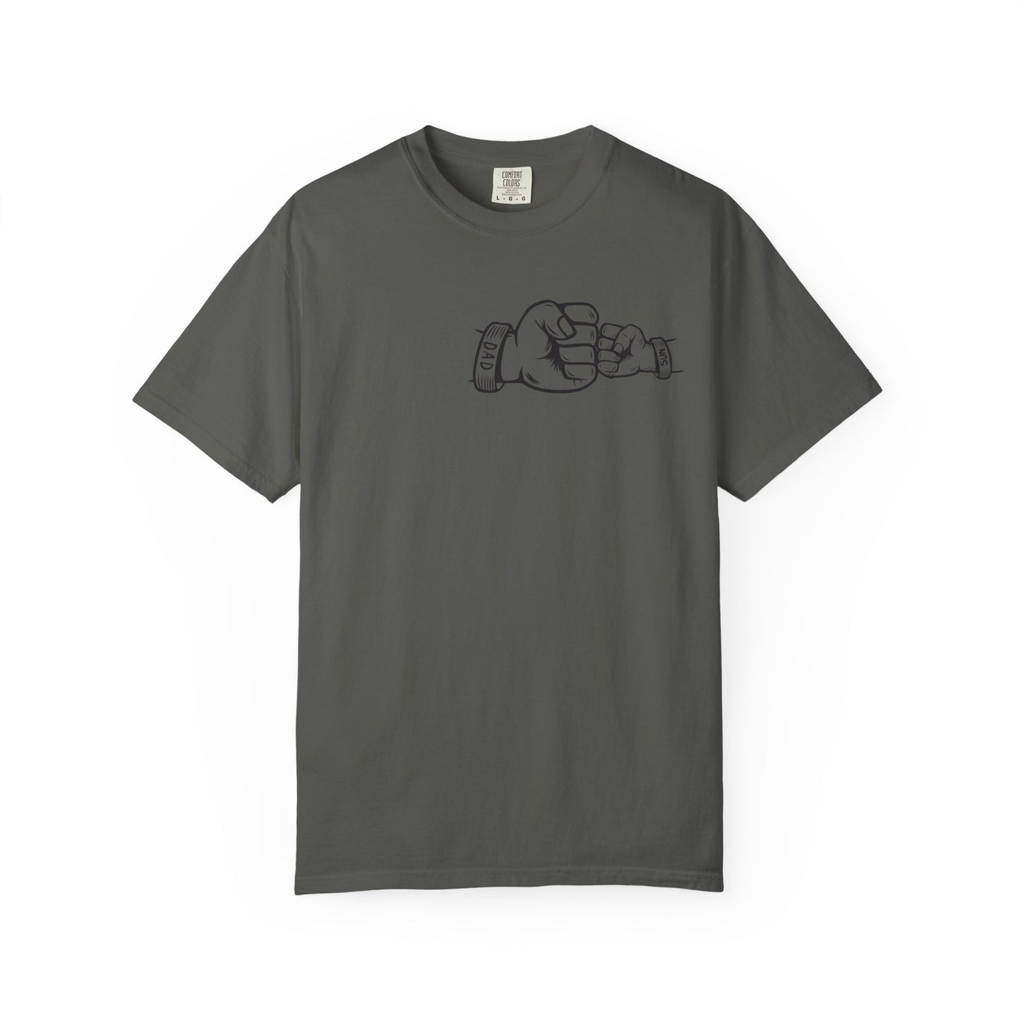 Unisex Garment-Dyed T-shirt with Fathers Day Fist Bump Design - Casual, Comfortable, Perfect for Everyday Wear