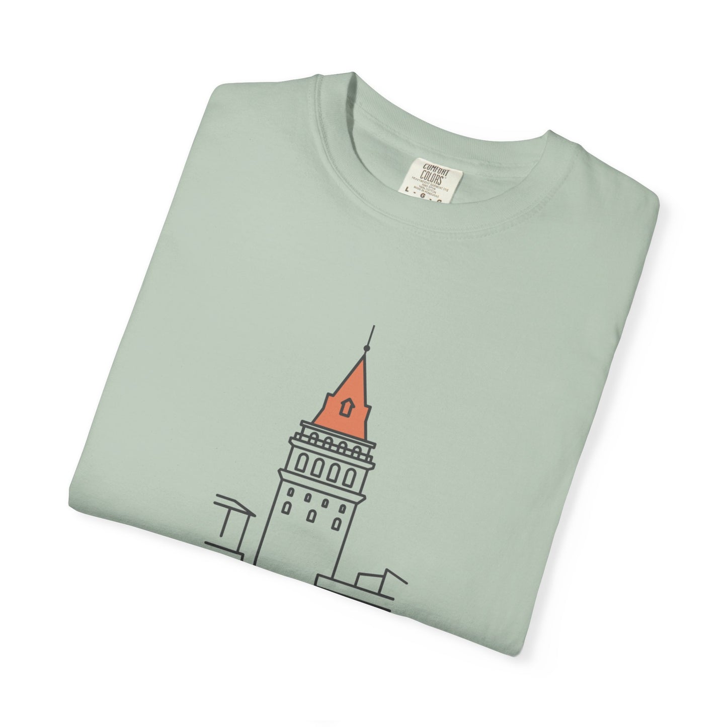 Galata Tower Istanbul Unisex Garment-Dyed T-shirt - Casual Chic Travel Tee