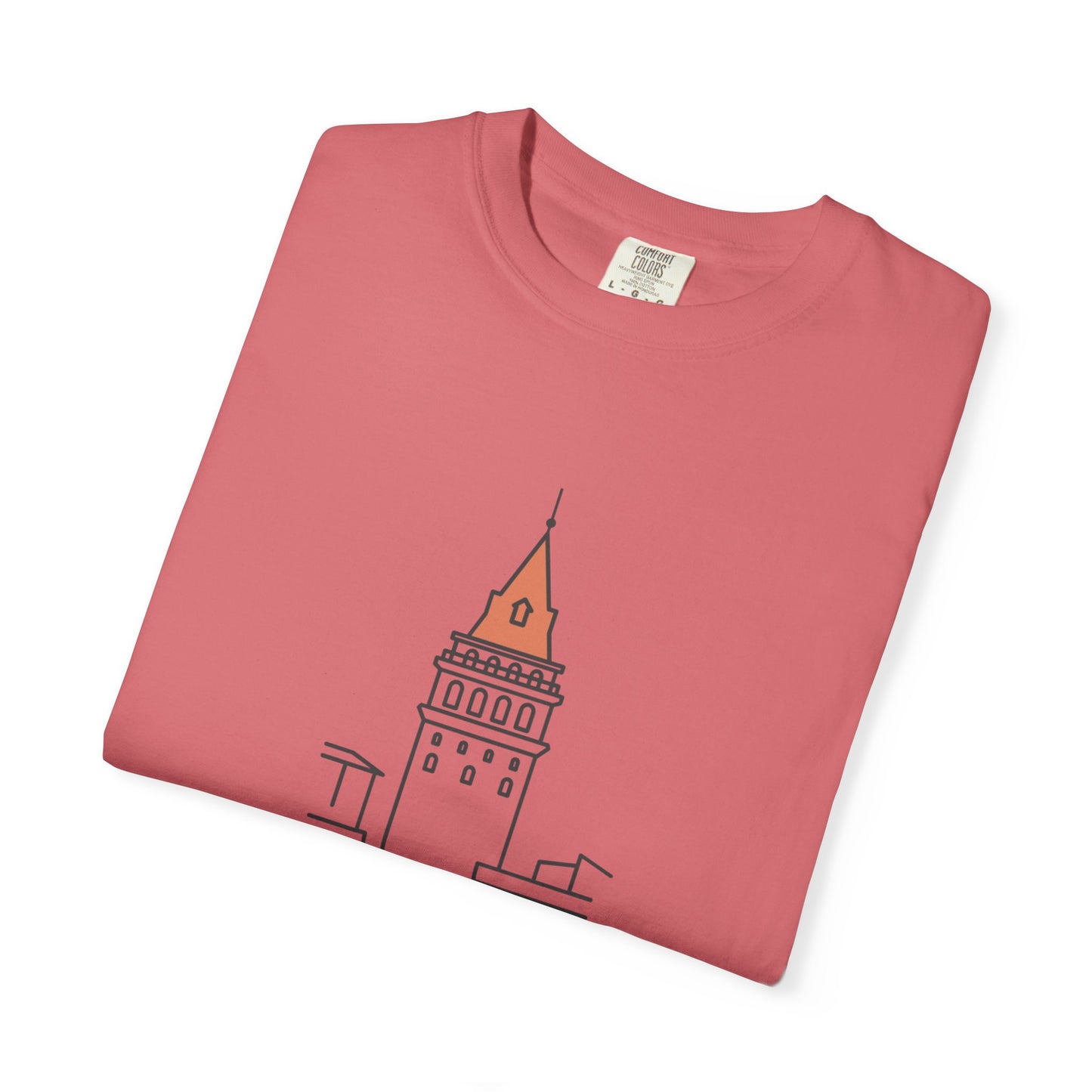 Galata Tower Istanbul Unisex Garment-Dyed T-shirt - Casual Chic Travel Tee